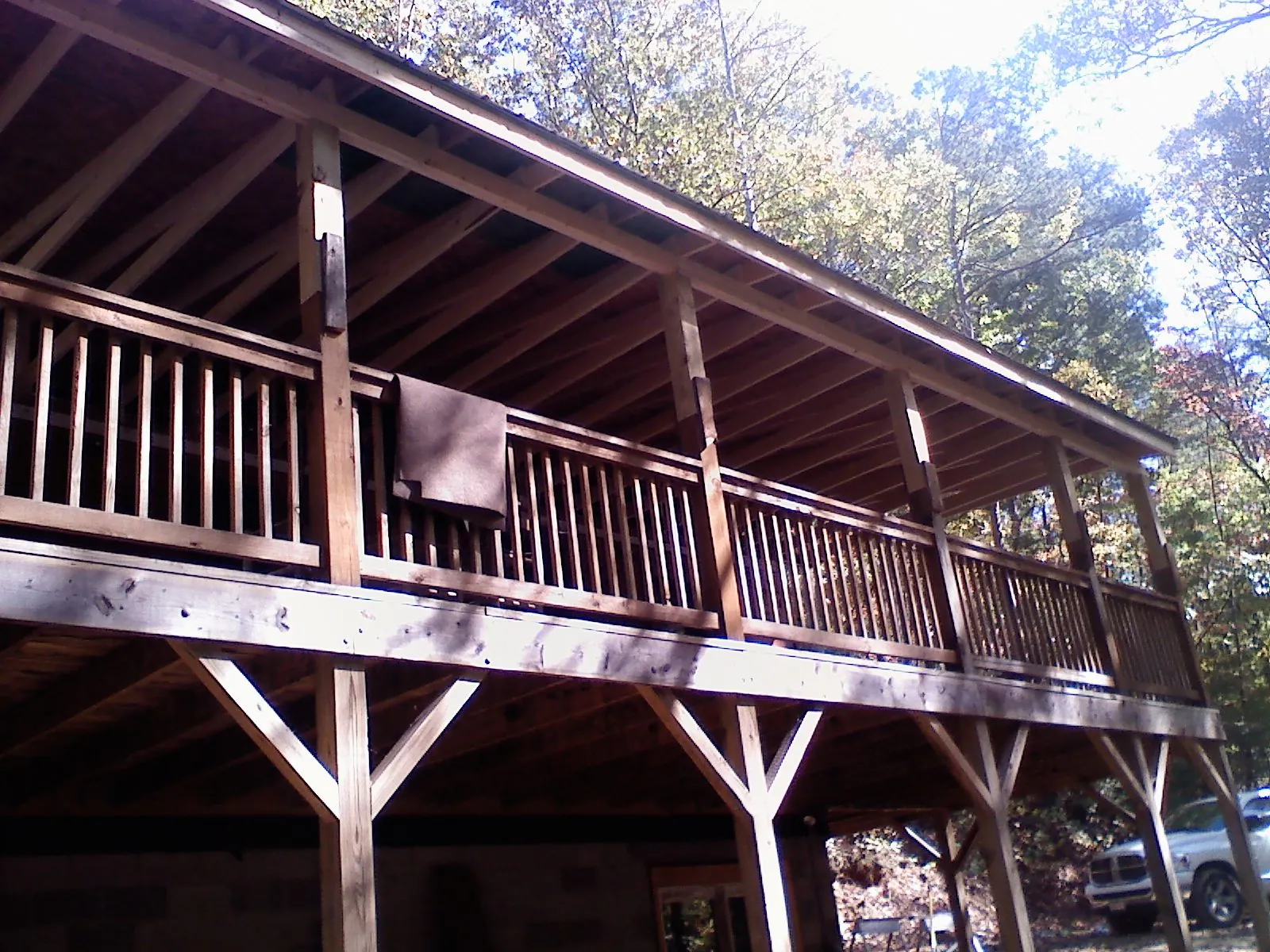 Timber framing under a new elevated porch and deck — Roof Leak Repair in Mount Kisco by Roofing Brothers
